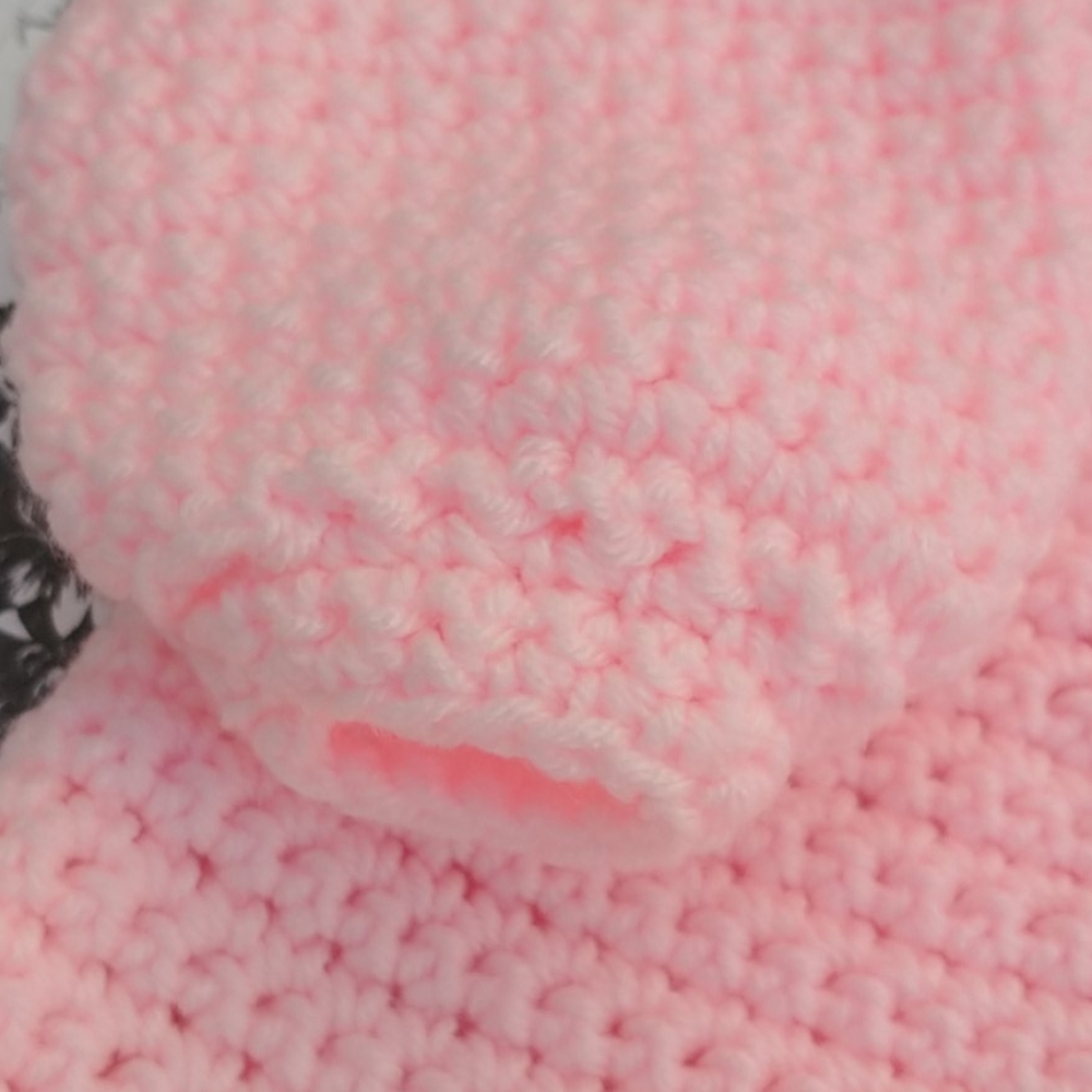 Pink Crochet Handmade Baby Wrap Swaddle - Picture 3 of 6